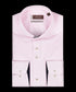 Gestreept roze/wit twill overhemd
